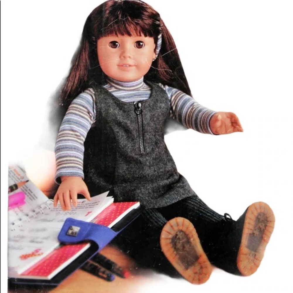 Retired 1996 AMERICAN GIRL TODAY GREY SCHOOL JUMPER 4 pc outfit